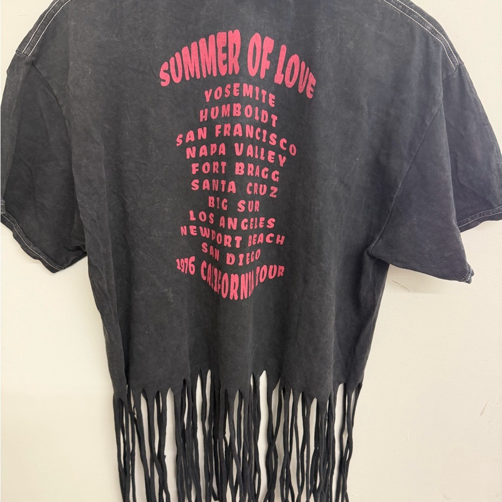 Fifth Sun Black California Tour Fringe Tee - Picture 7 of 12